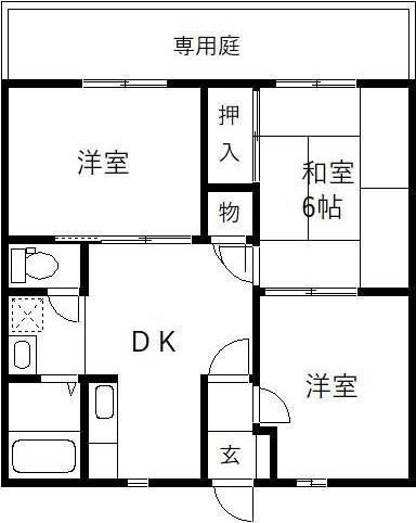 グレイスハイツ(3DK/1階)の間取り写真