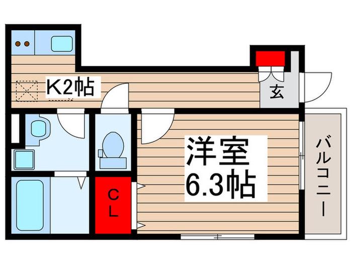 MAHOROBA(1K/1階)の間取り写真