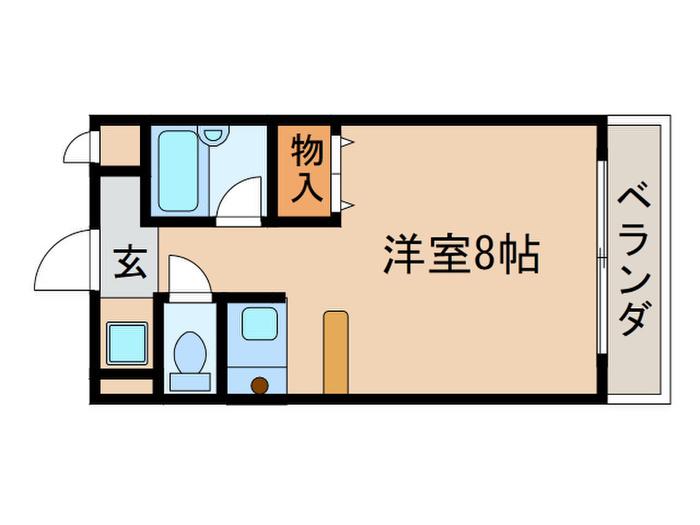 サンフェスタ東福寺C棟(ワンルーム/3階)の間取り写真