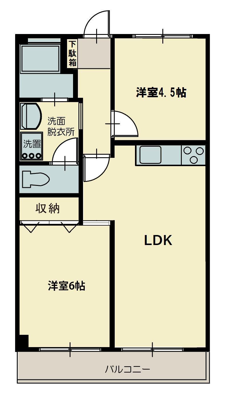 志幸76MANDARIN成増(2LDK/2階)の間取り写真