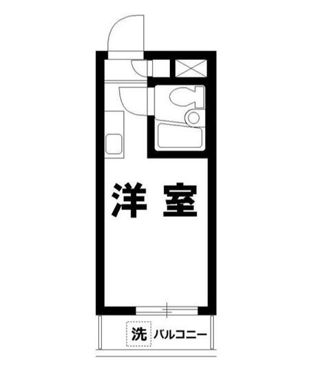 メゾンドオヌール(ワンルーム/2階)の間取り写真