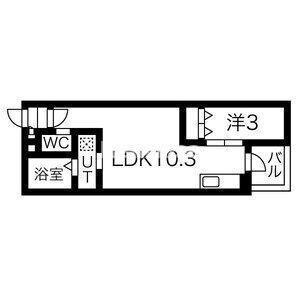 WARREN KUBOMII(1LDK/2階)の間取り写真