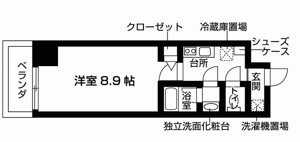 新百合グリーンビル(1K/7階)の間取り写真
