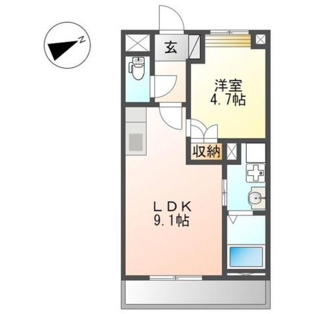 アレーズ(1LDK/1階)の間取り写真