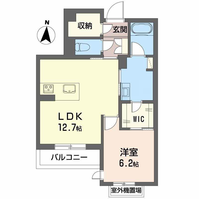 和の杜 江坂(1LDK/2階)の間取り写真