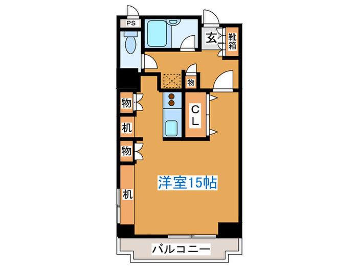 花京院ビル(ワンルーム/9階)の間取り写真