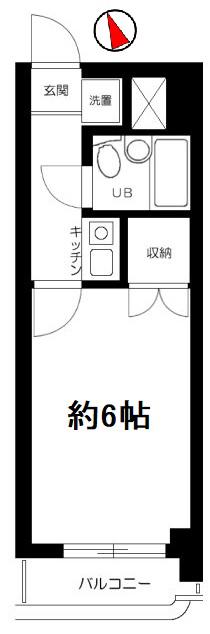 東日本橋フラワーハイホーム(1K/3階)の間取り写真