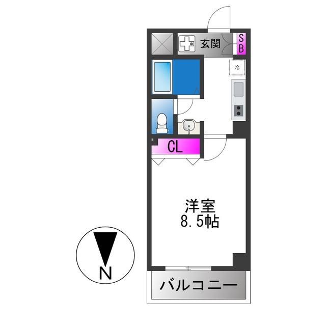 Mプラザ布施弐番館(1K/6階)の間取り写真