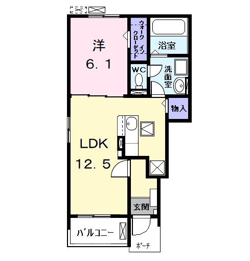 地下鉄東山線 中村公園駅 バス乗車時間：13分 最寄りバス停で下車 徒歩10分 2階建 築3年(1LDK/1階)の間取り写真