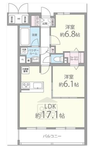 フェアリーガーデン(2LDK/3階)の間取り写真