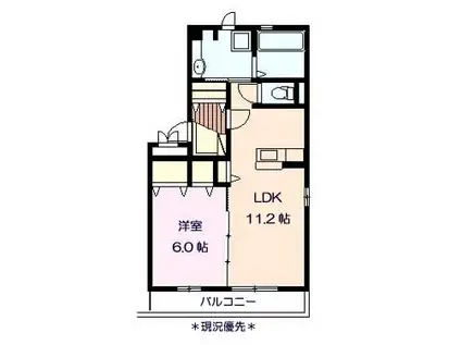 レグラス稲里 F(1LDK/3階)の間取り写真