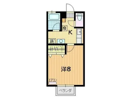 メゾン・S(1K/2階)の間取り写真