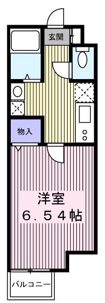 エクセリーヌ(1K/2階)の間取り写真