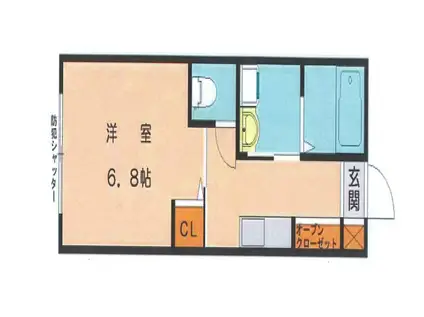 AMP ES WAJIRO(1K/1階)の間取り写真