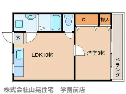 マンション平井(1LDK/3階)の間取り写真