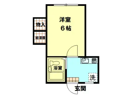 ホワイトテラス(1K/1階)の間取り写真