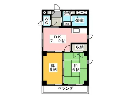 TKビル(2DK/3階)の間取り写真