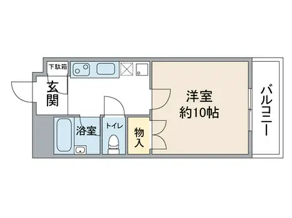 地下鉄桜通線 桜山駅 徒歩12分 4階建 築29年(1K/1階)の間取り写真
