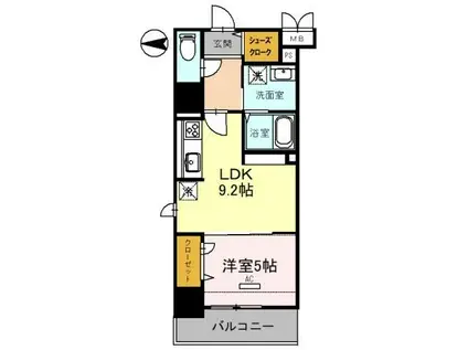 西宮北口 深津町プロジェクト(1LDK/5階)の間取り写真