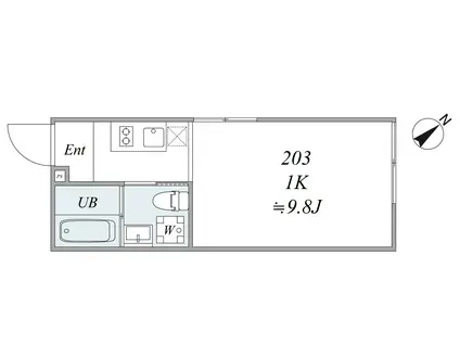 PONANT IKEBUKURO(1LDK/2階)の間取り写真