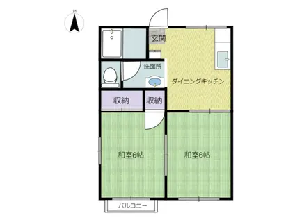 サンハイツいずみ(2DK/2階)の間取り写真