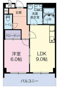 LIMPIA垂木(1LDK/3階)の間取り写真