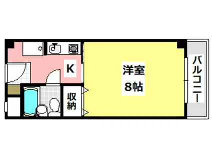 第2ヤングハイツ小野原(1K/2階)の間取り写真