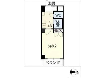 桜山四丁目マンション(1K/6階)の間取り写真