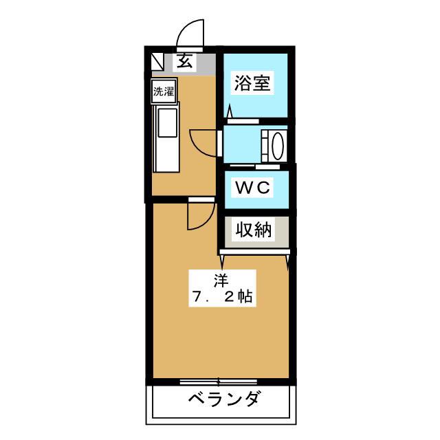 エスペラント(1K/1階)の間取り写真