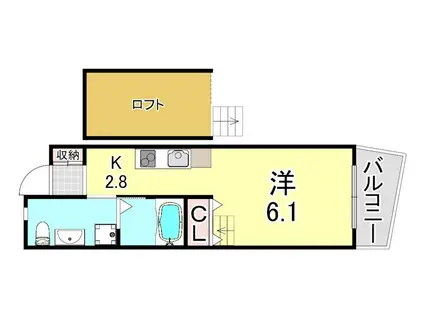 GIULIA須磨浦III(ワンルーム/3階)の間取り写真