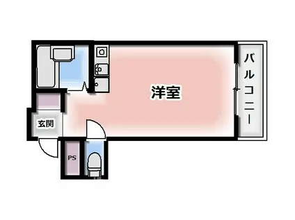 西田ビル(ワンルーム/4階)の間取り写真