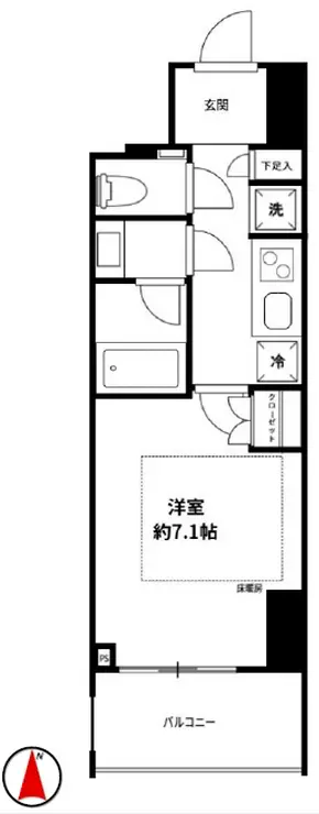 ルジェンテ新宿御苑前 2階階 間取り