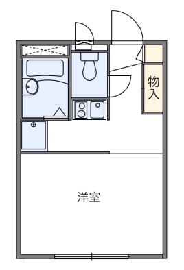 サン向日葵(1K/2階)の間取り写真