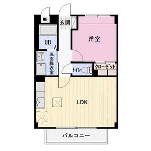 イルマーレ(1LDK/1階)の間取り写真