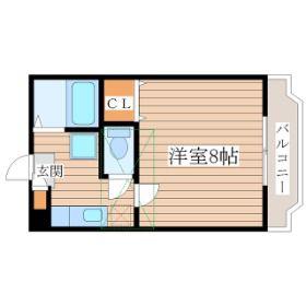サンヒルズみずほ台(1K/1階)の間取り写真