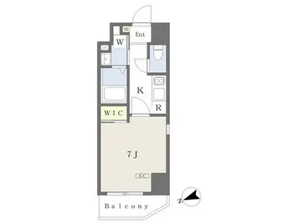 プレイズシード大曽根(1K/6階)の間取り写真