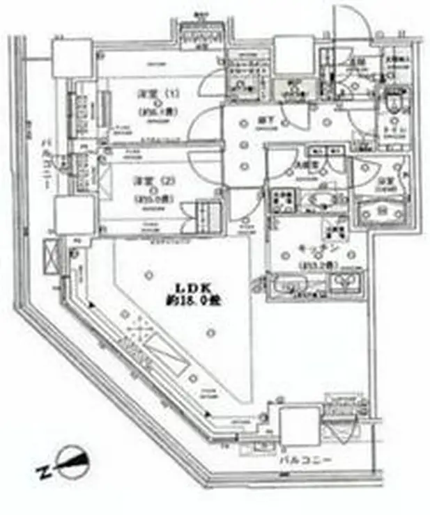 勝どきビュータワー 27階階 間取り
