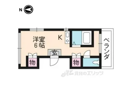 ラカサカンタール(1K/2階)の間取り写真