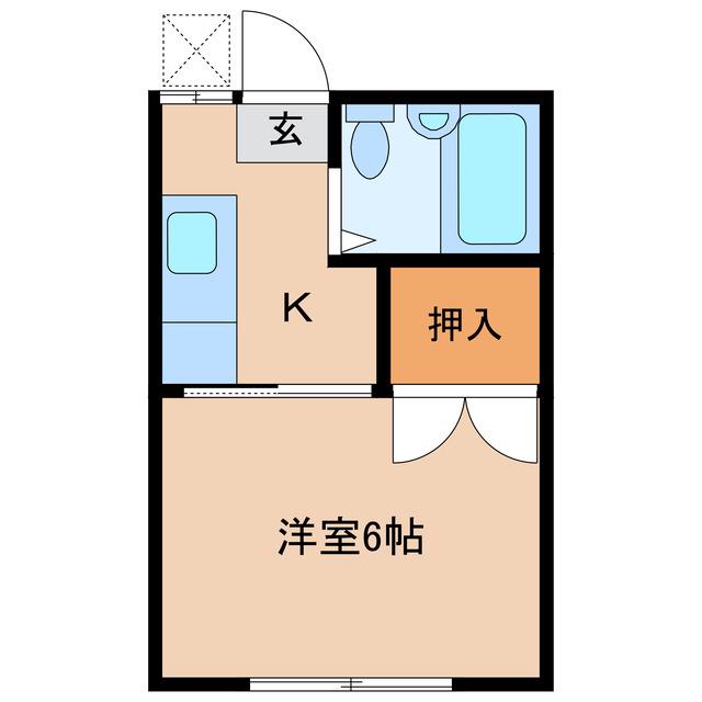 丸清コーポ(1K/2階)の間取り写真