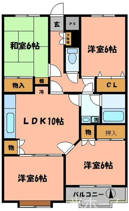 メゾンドール東所沢 1階階 間取り