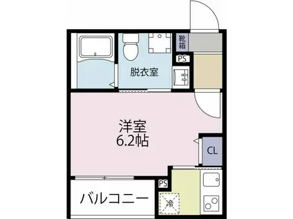 ハイム川崎新町(1K/2階)の間取り写真