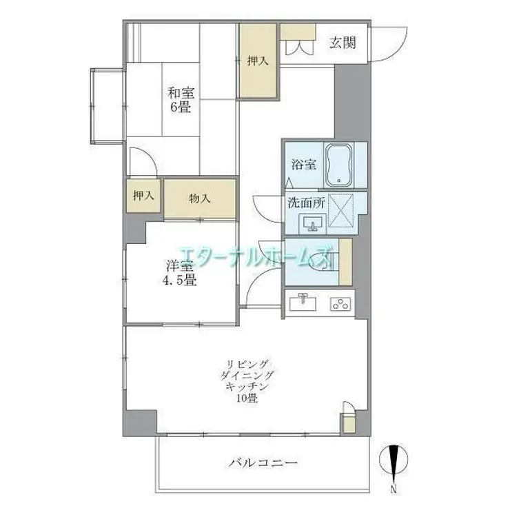 東建小石川マンション 6階階 間取り
