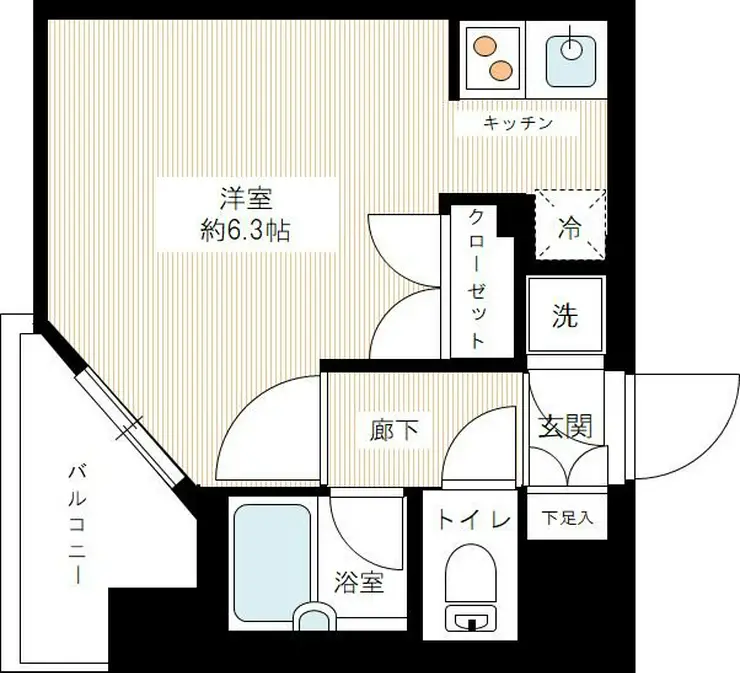 パレステュディオ大塚 1階階 間取り