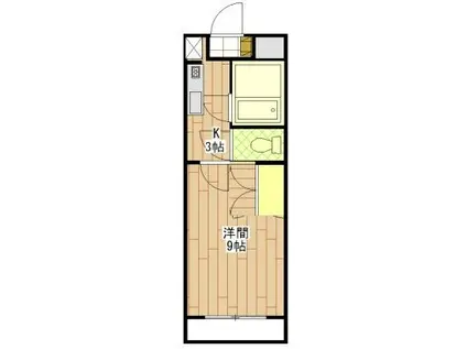 リュバン ヴェール(1K/1階)の間取り写真