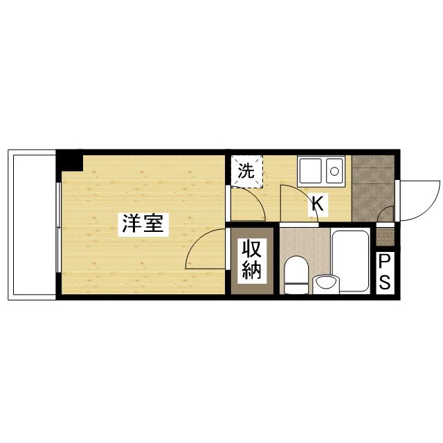 リバティ丸之内(1K/3階)の間取り写真