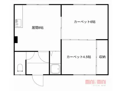 藤マンション(2DK/1階)の間取り写真