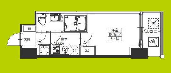 S-RESIDENCE堺湊駅前AZURE(1K/10階)の間取り写真