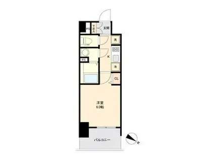 アステリ鶴舞トゥリア(1K/7階)の間取り写真