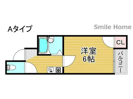 コーポドリーム(1K/4階)の間取り写真