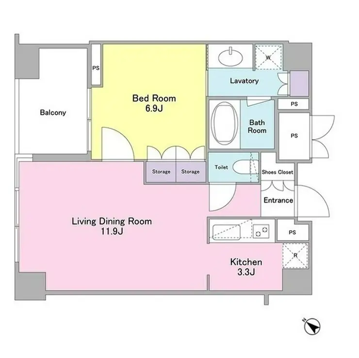 ランテンヌ四谷 5階階 間取り